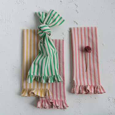 Striped Cotton Tea Towels (Various Colors)