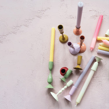 Enameled Taper Holders 5 1/2" (various colors)