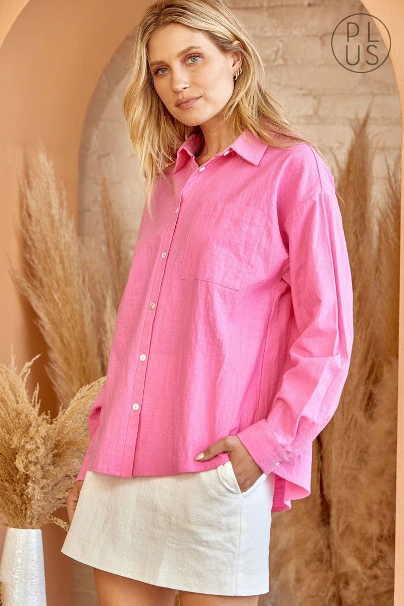 Molly Casual Button Up Top (multiple colors)