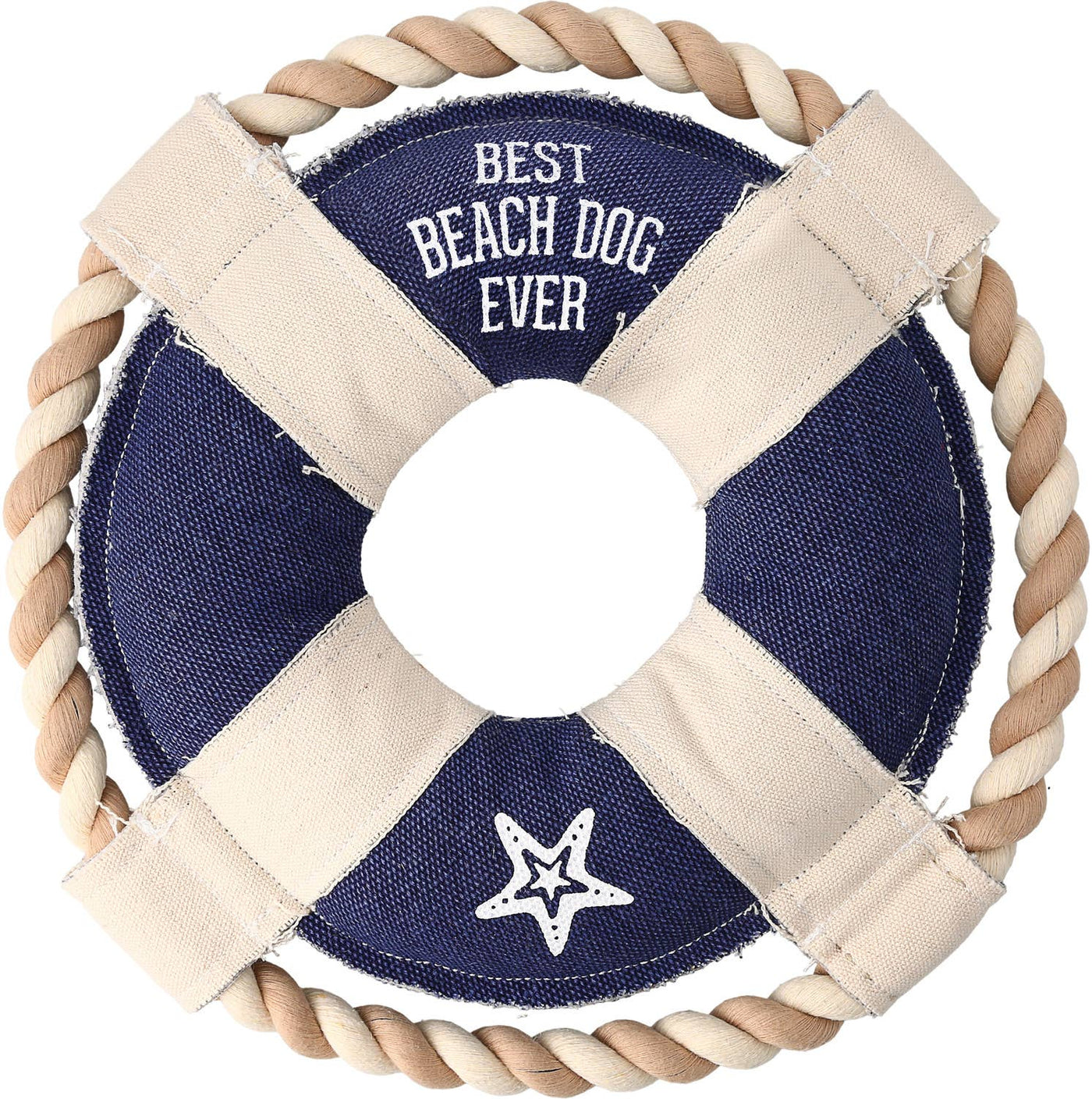 Beach Dog - 10" Canvas Dog Toy on Rope