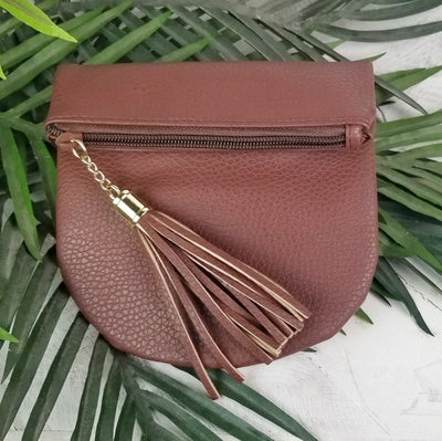 Small Faux Leather Tasse Pouch