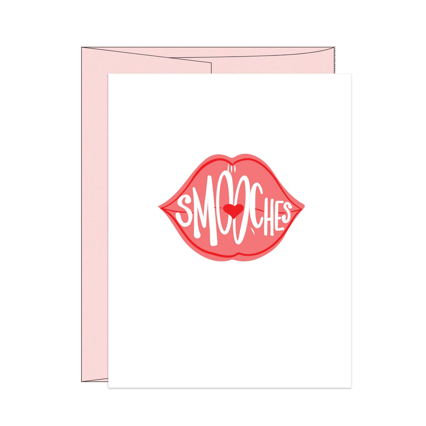 Smooches Letterpress Valentines Day Card
