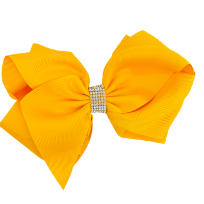 Large Hair Bow with Crystal Knot