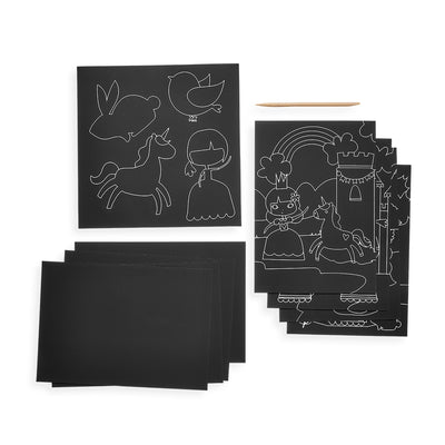 Scratch & Scribble Art Kit- Princess Garden
