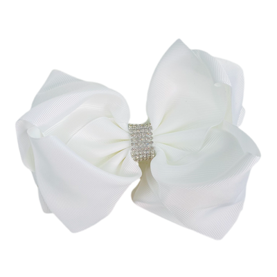 Large Hair Bow with Crystal Knot
