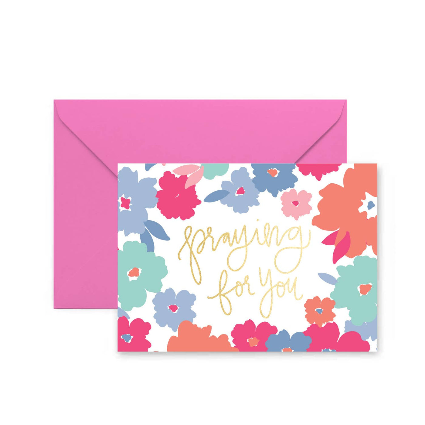 Greeting Card Praying For You Floral
