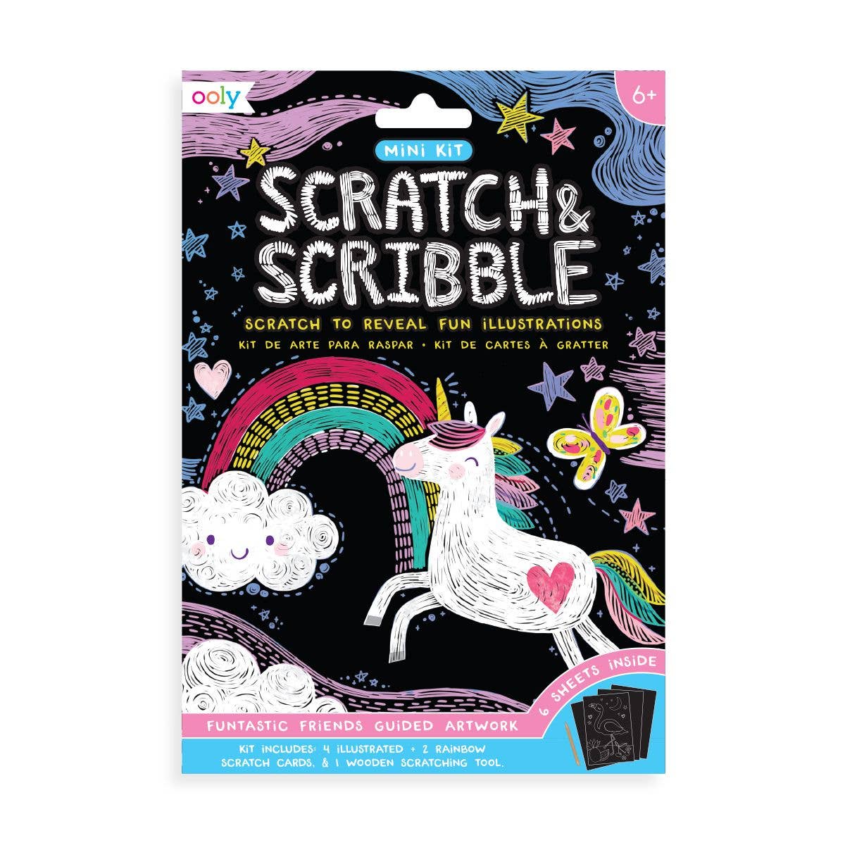Mini Scratch & Scribble Art Kit- Funtastic Friends
