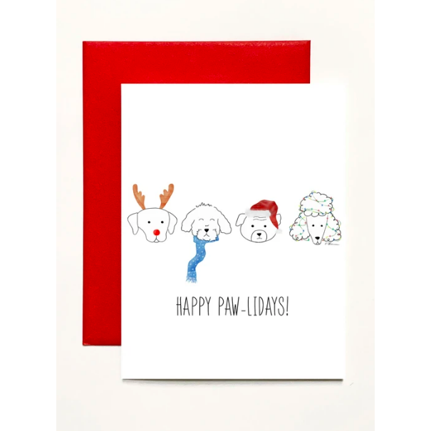 Happy Paw-lidays Greeting Card