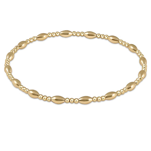 Harmony Sincerity Gold Pattern 2mm Bead Bracelet