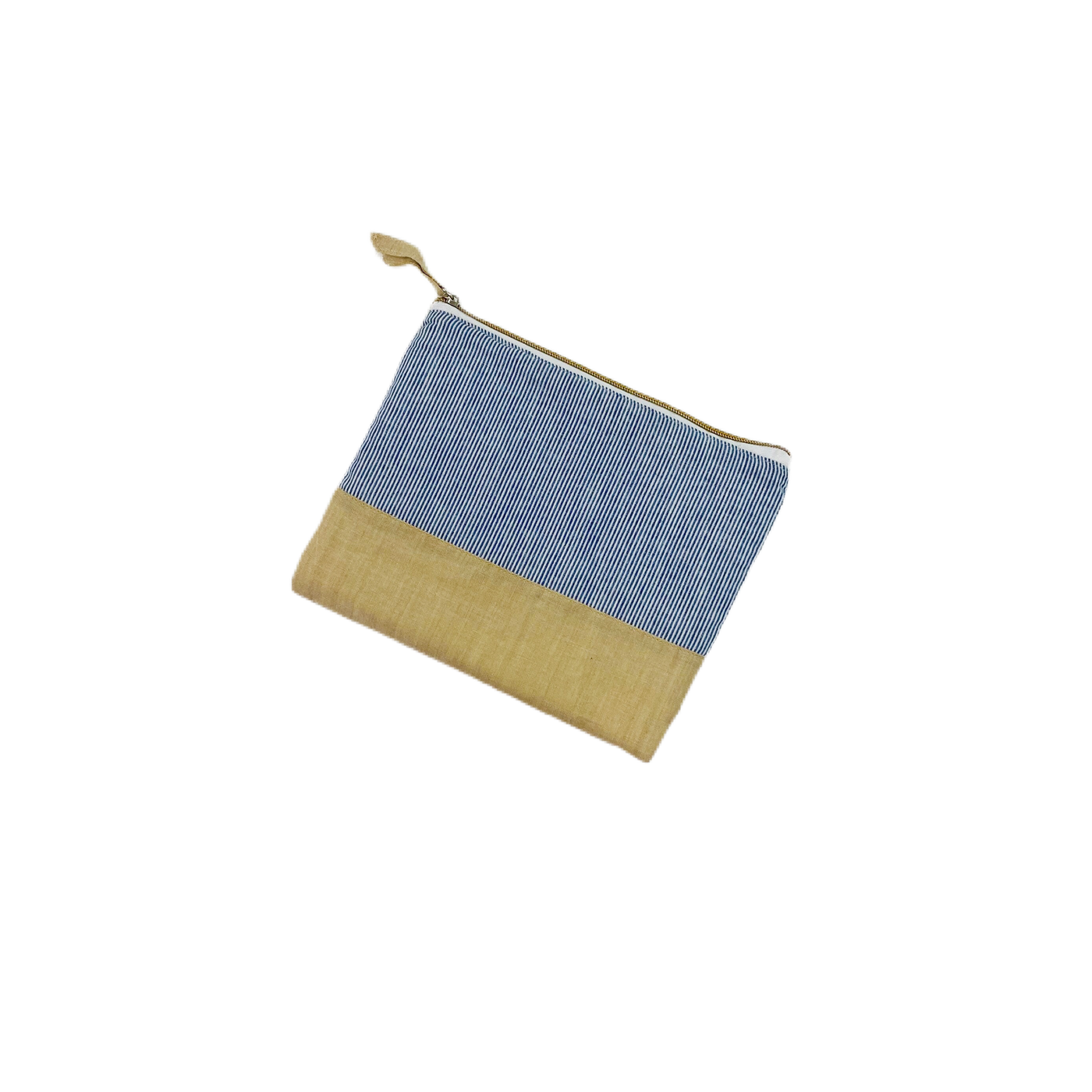 Blue Micro Stripe Cosmetic Bag