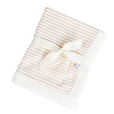 Mini Stripe Blanket-Pink