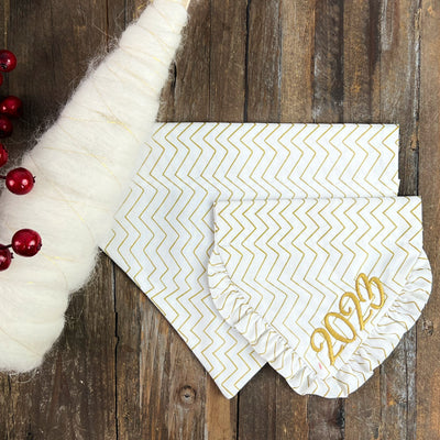 Shimmering Chevron Dog Bandana - Christmas Collection