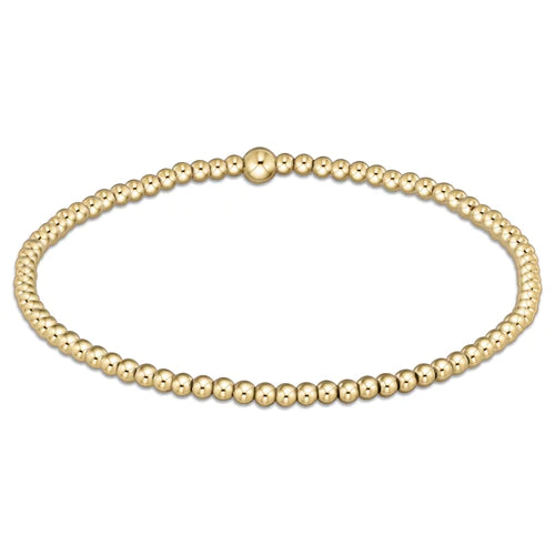 Classic gold 2.5mm bead bracelet-Extends