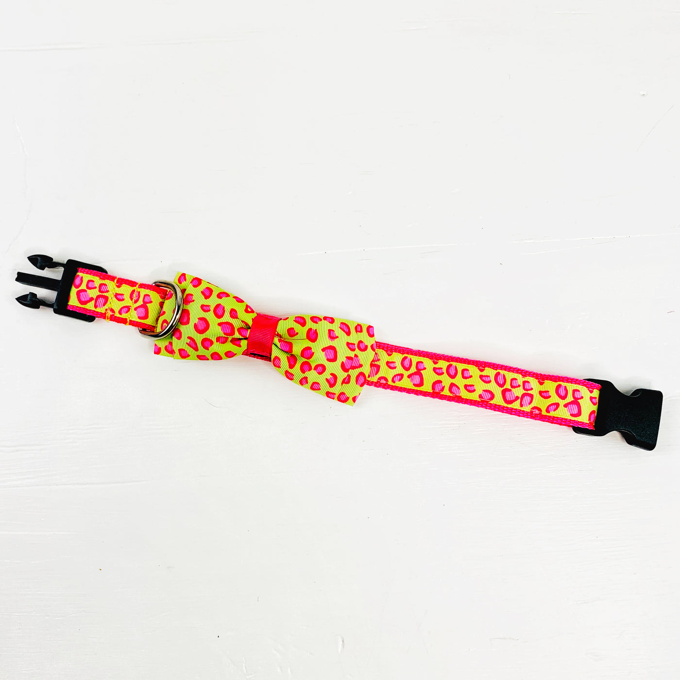Lime Green and Hot Pink Leopard Dog Leash