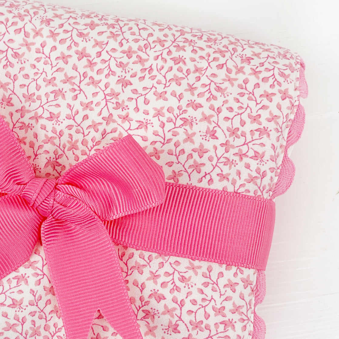 Fancy Pink Floral Burp Pad by 3 Marthas