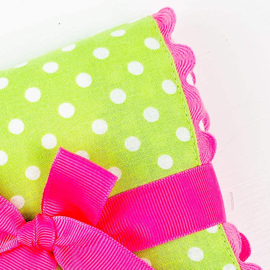 Fancy Green & Pink Burp Pad by 3 Marthas