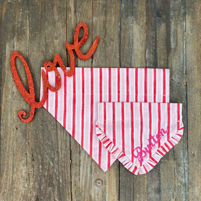 Love-ly Stripe Dog Bandana