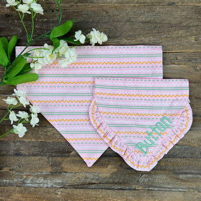 Painted Egg Pink Dog Bandana