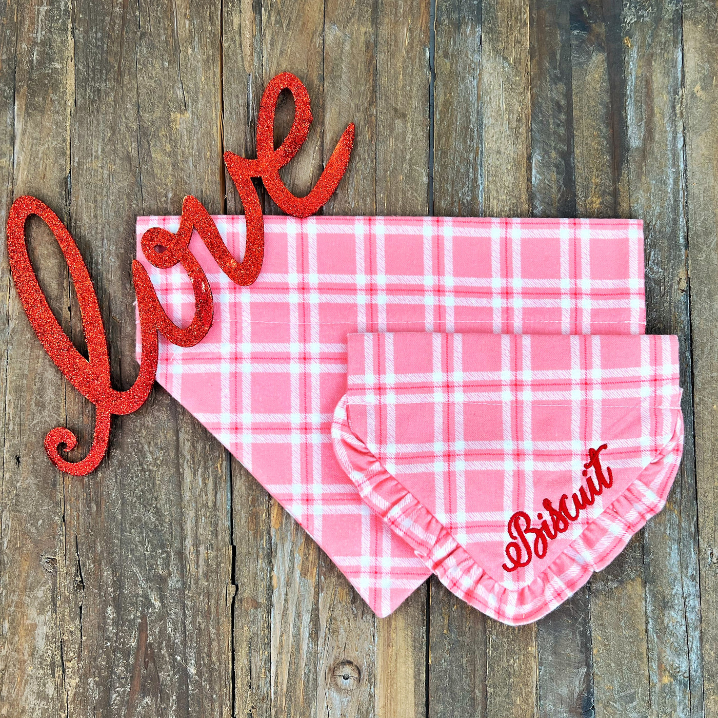 Flirty Flannel Plaid Dog Bandana