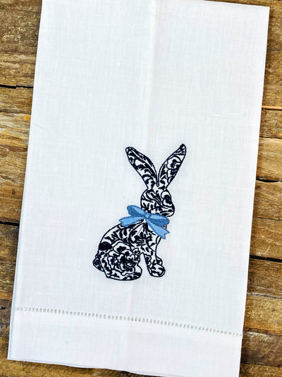 Chinoiserie Bunny Guest Towel