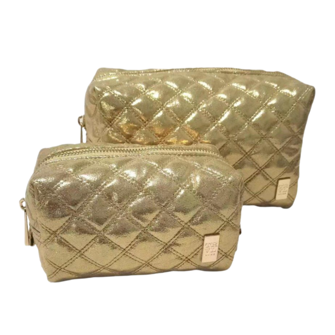 Quilted Gold Metallic - Luxe Duo Dome Bag Set