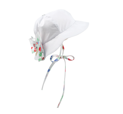 Pippa Petal Hat - Worth Avenue White With Bonita Blooms