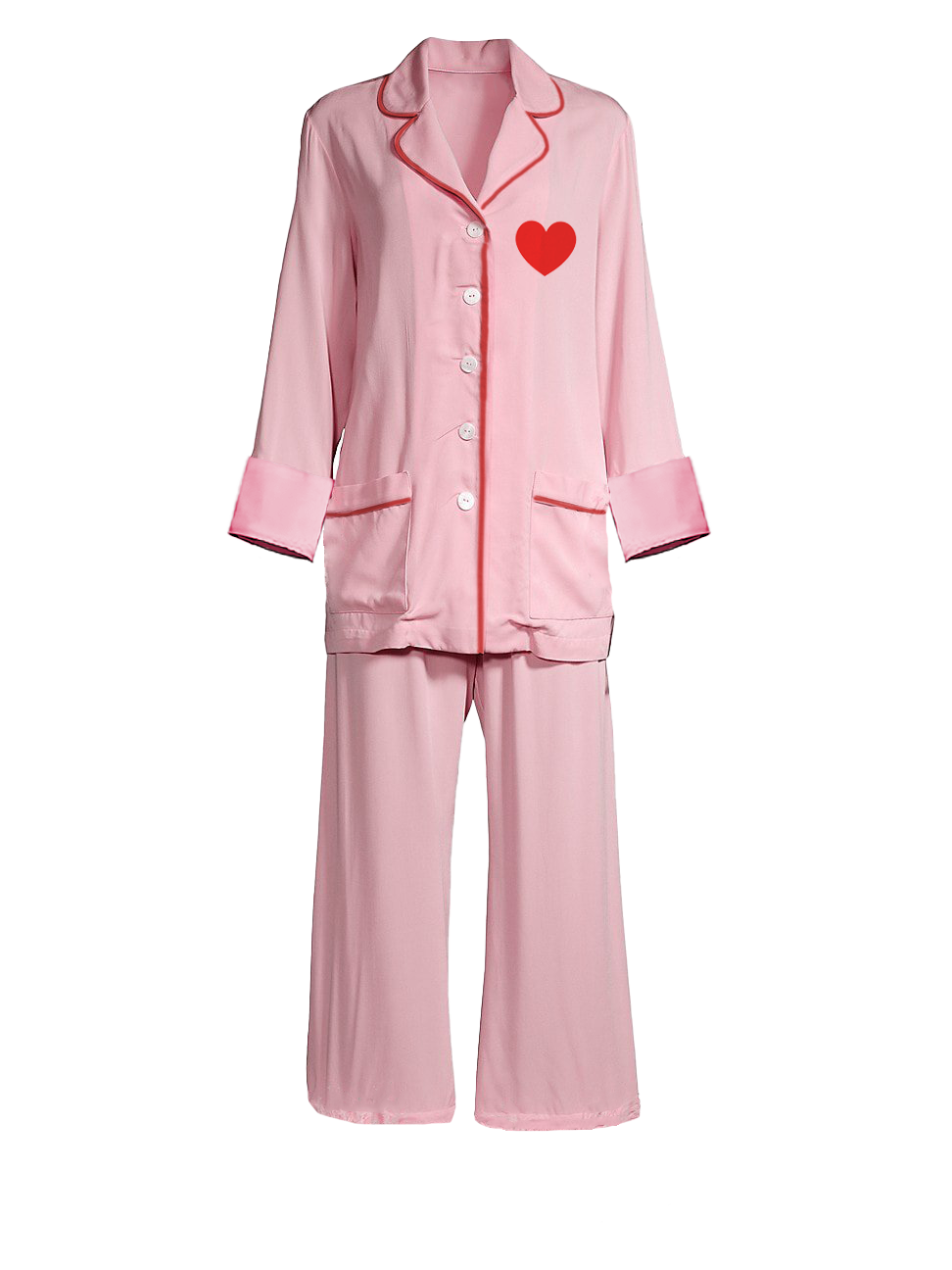 Pink Pajama Pants Set - Red Heart