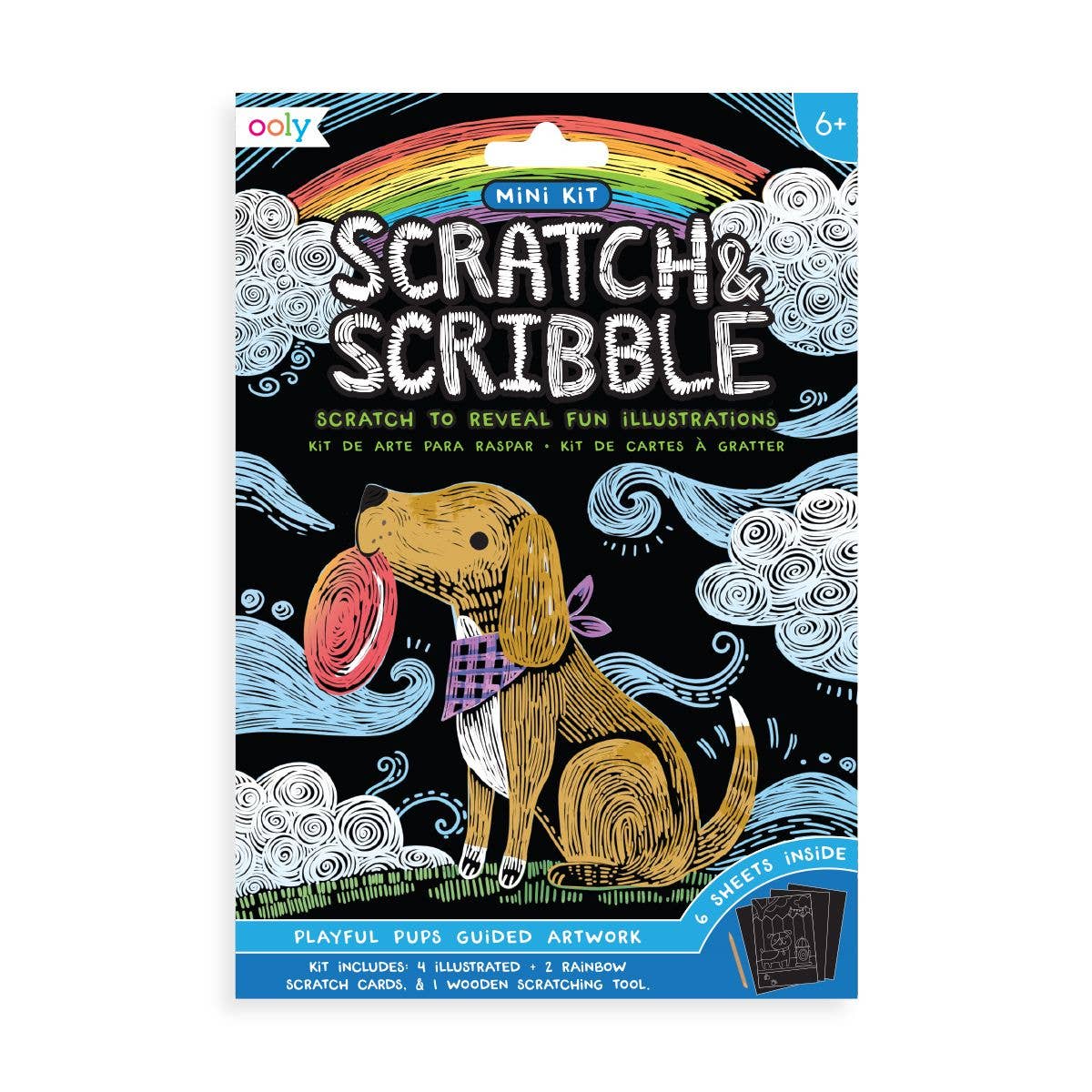 Mini Scratch & Scribble Art Kit- Playful Pups