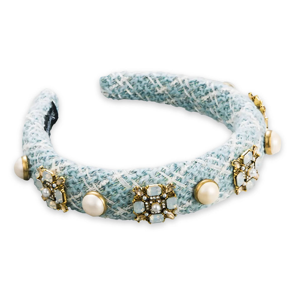 Headband Jeweled- Blue
