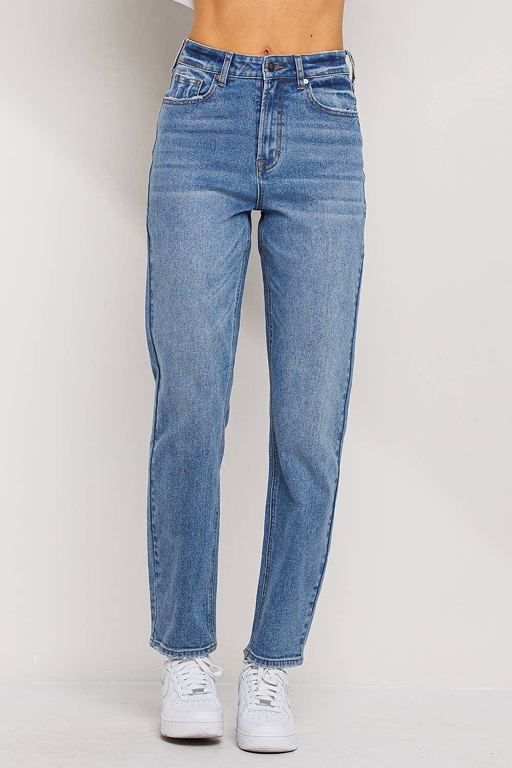 High Rise Tapered Mom Jeans