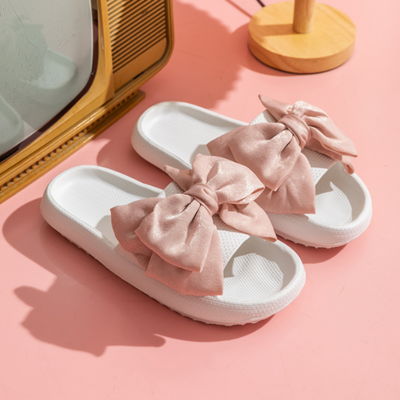 Ladies Bow-Knot Cloud Slippers