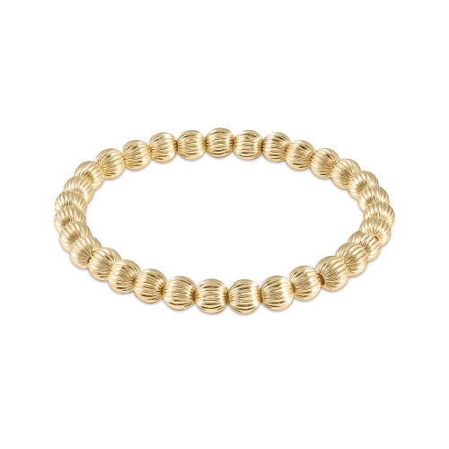 Dignity Gold 4mm Bead Bracelet - gold -Extends