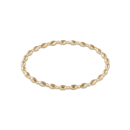 Harmony Grateful Gold Pattern 2mm Bead Bracelet