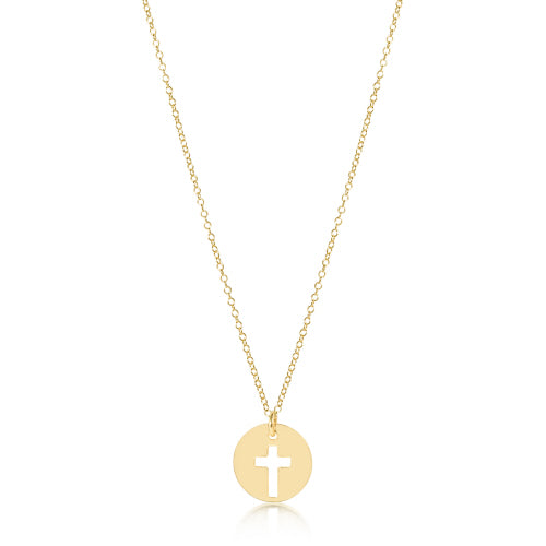16" NECKLACE GOLD - BLESSED CHARM